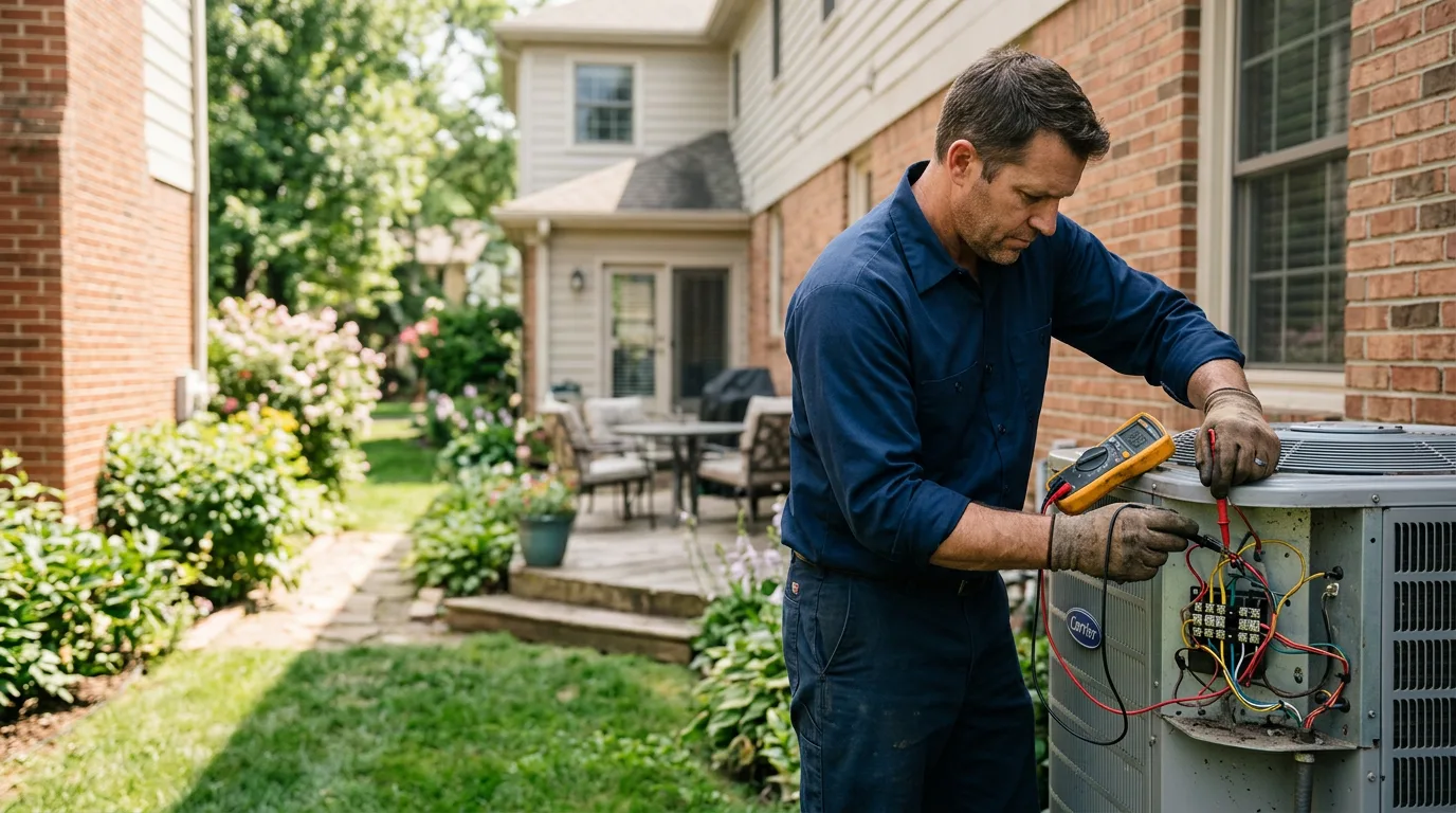 HVAC technician working near Galesburg, ND